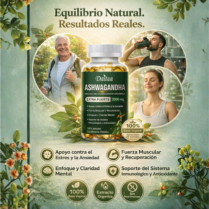 Extracto orgánico natural de ashwagandha